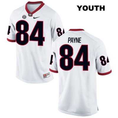 Youth Georgia Bulldogs NCAA #84 Wyatt Payne Nike Stitched White Authentic College Football Jersey FFE3554NE